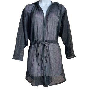 🍁 Marena Black Mesh Swimwear Coverup